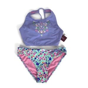 Vigoss Kids Swimsuit Size 14 Pink Purple 2-piece